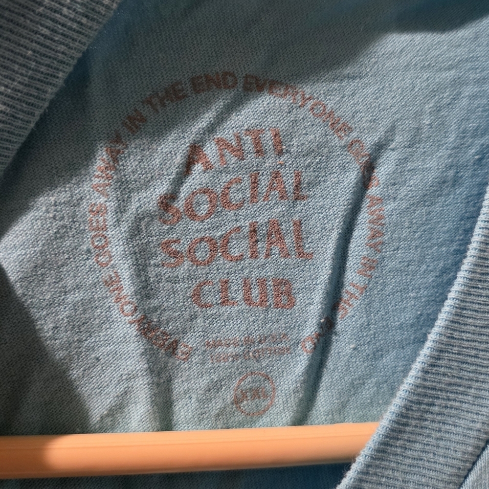 Anti Social Social Club Sweetness Tee Shirt Blue Pink XXL 2020 ASSC - Picture 6 of 6